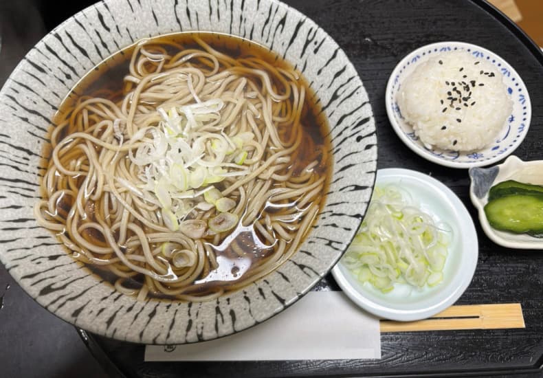 Hot Soba in Broth