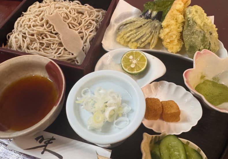 Chilled Soba with Tempura